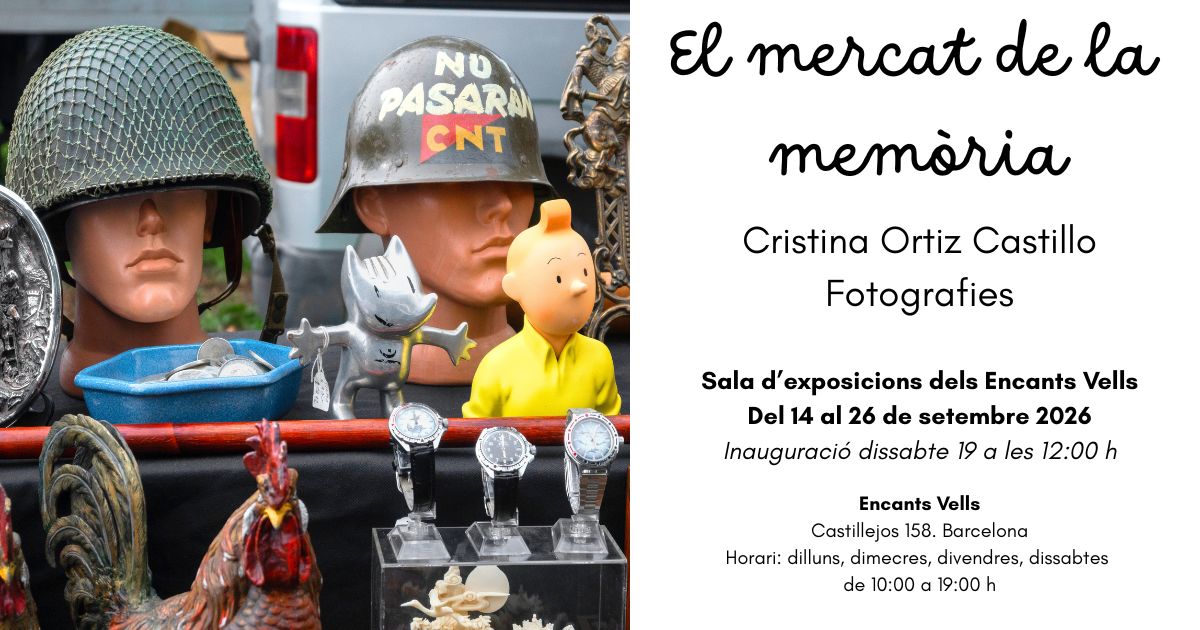 Invitacion exposición el mercat de la memòria Cristina Ortiz